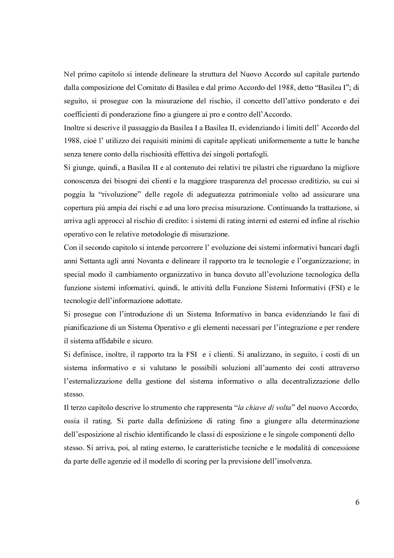 Anteprima della tesi: L'Accordo di Basilea II e l'organizzazione dei Sistemi Informativi bancari: il caso UniCredit Group, Pagina 2