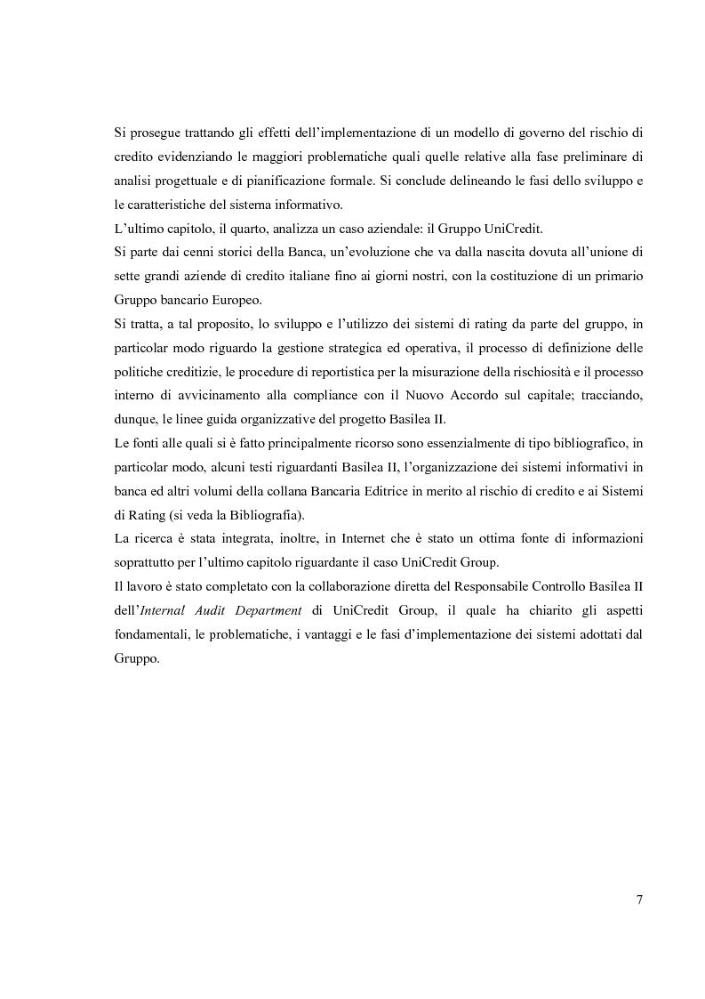Anteprima della tesi: L'Accordo di Basilea II e l'organizzazione dei Sistemi Informativi bancari: il caso UniCredit Group, Pagina 3