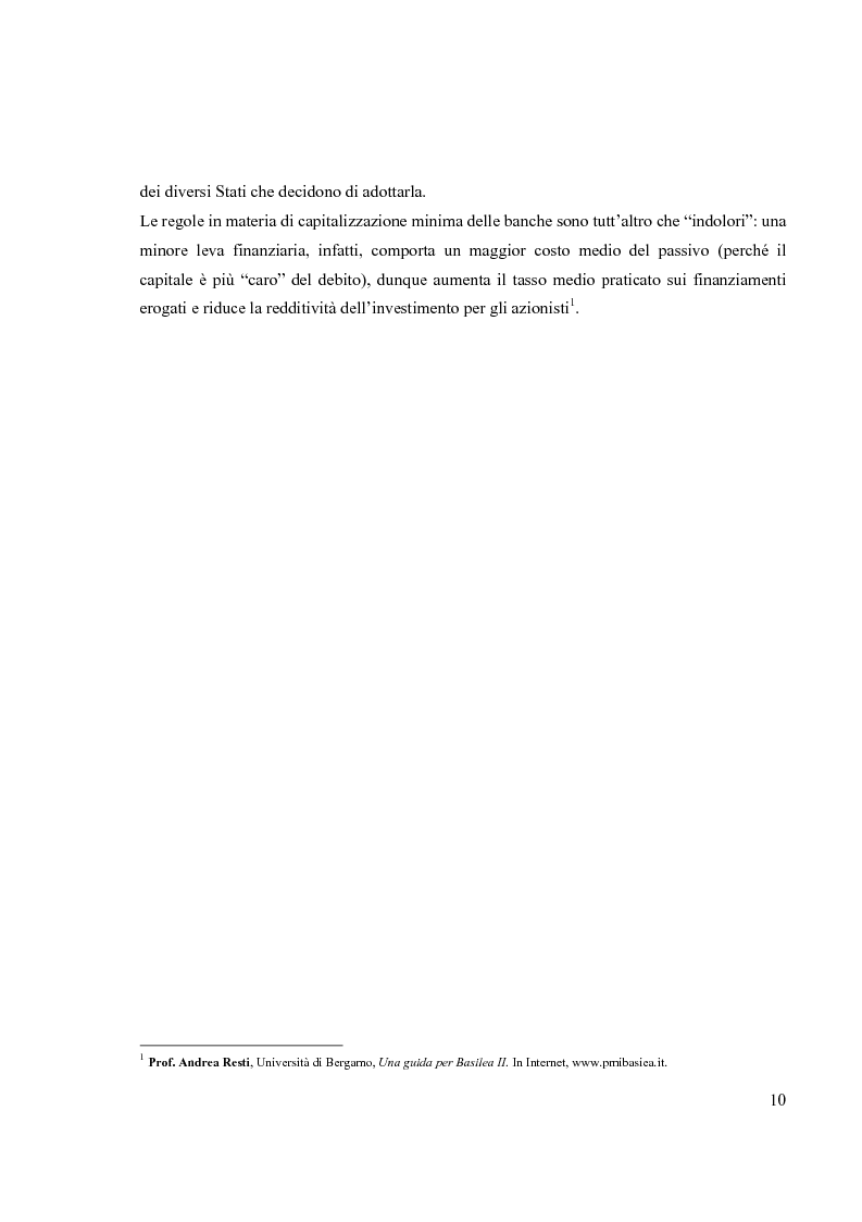 Anteprima della tesi: L'Accordo di Basilea II e l'organizzazione dei Sistemi Informativi bancari: il caso UniCredit Group, Pagina 6
