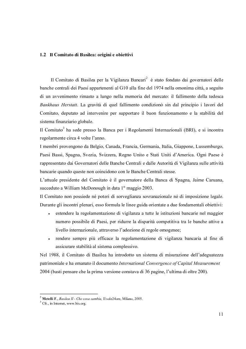 Anteprima della tesi: L'Accordo di Basilea II e l'organizzazione dei Sistemi Informativi bancari: il caso UniCredit Group, Pagina 7