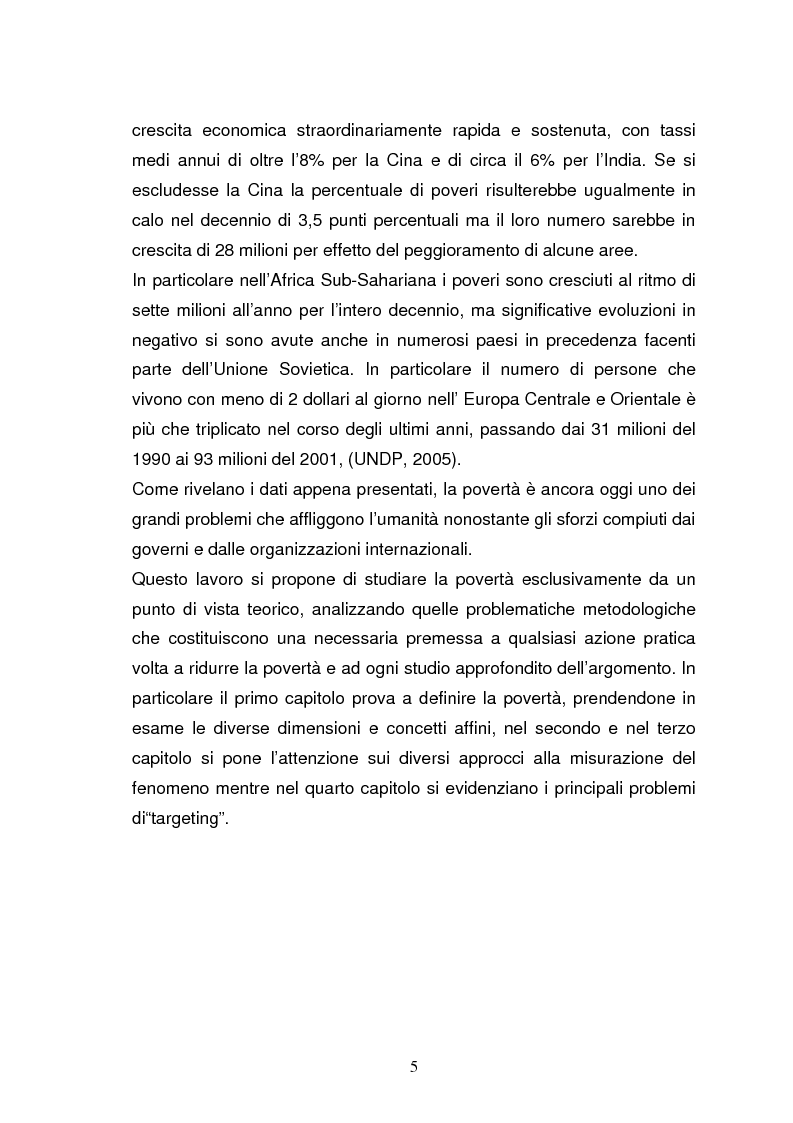 Anteprima della tesi: La povertà, che cos'è e come si misura, Pagina 2