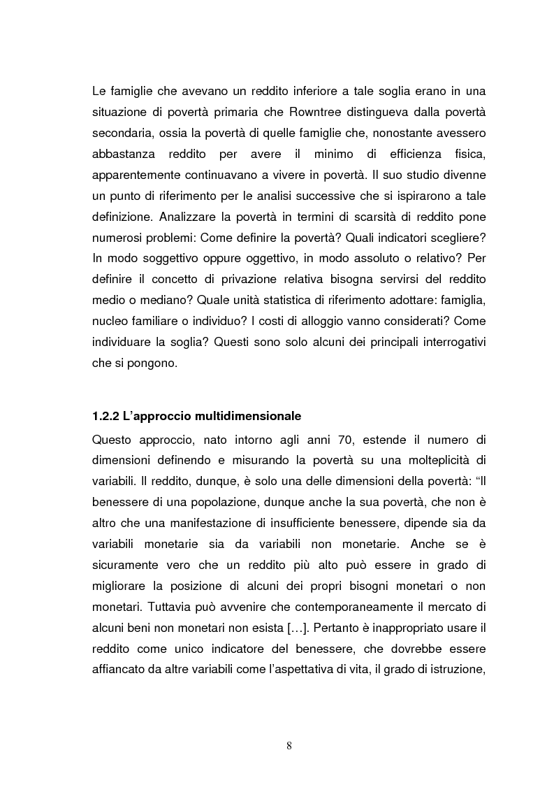 Anteprima della tesi: La povertà, che cos'è e come si misura, Pagina 5