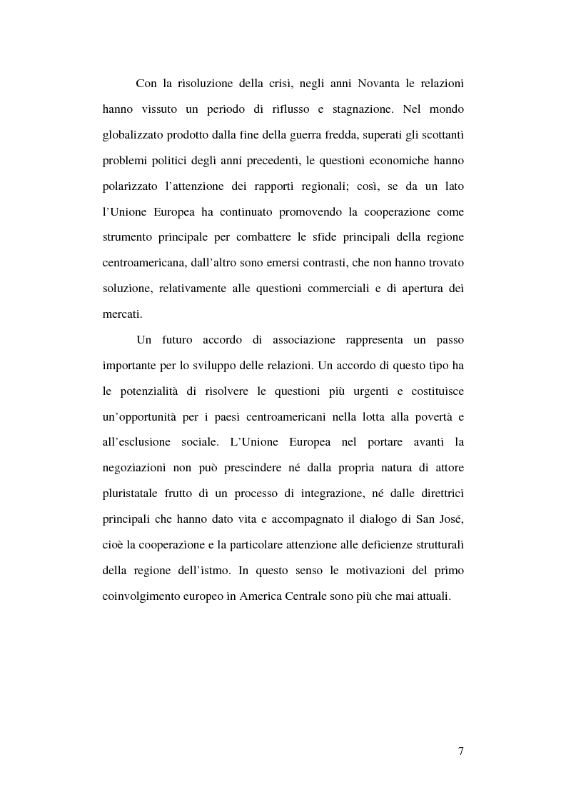 Anteprima della tesi: Unione Europea e America Centrale verso l'Accordo di Associazione: un possibile modello di interregionalismo, Pagina 2