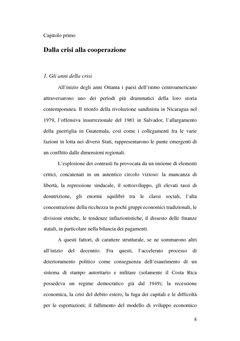 Anteprima della tesi: Unione Europea e America Centrale verso l'Accordo di Associazione: un possibile modello di interregionalismo, Pagina 3