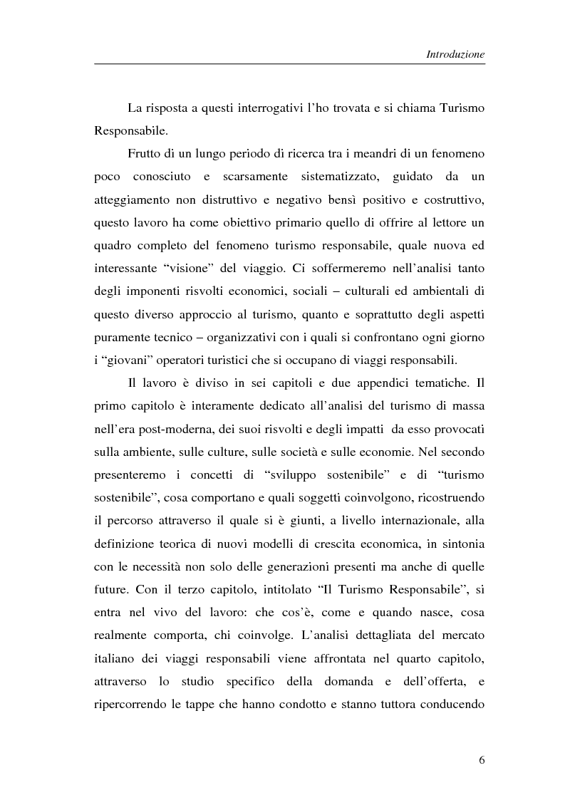 Anteprima della tesi: Le nuove frontiere del turismo responsabile. Dalle associazioni ai tour operator., Pagina 3