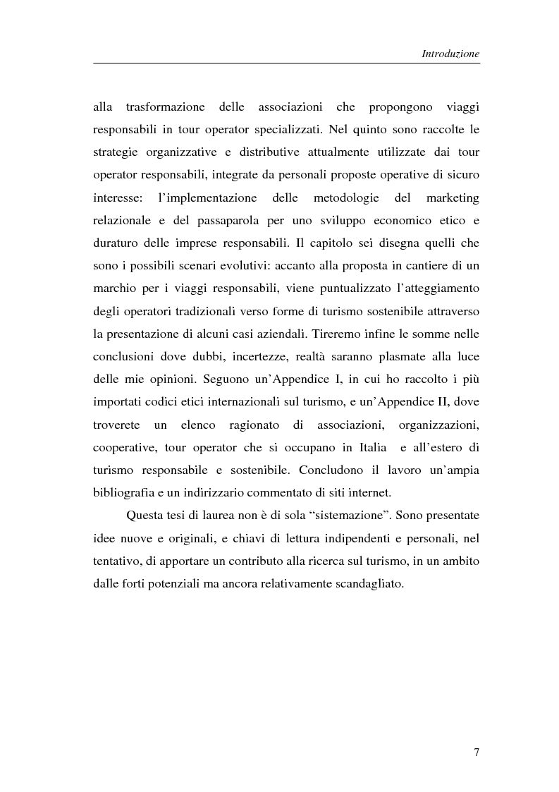 Anteprima della tesi: Le nuove frontiere del turismo responsabile. Dalle associazioni ai tour operator., Pagina 4