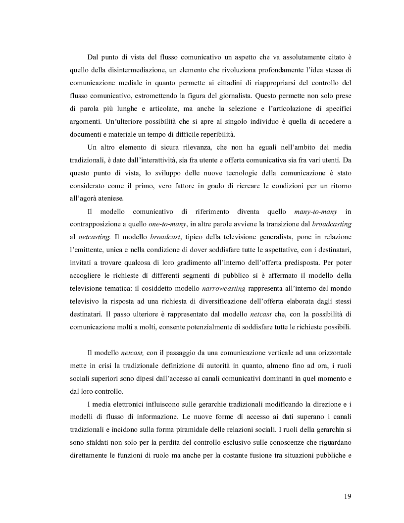 Anteprima della tesi: Da Bologna (io) a Bologna (noi). La democrazia e le nuove tecnologie della comunicazione, Pagina 10