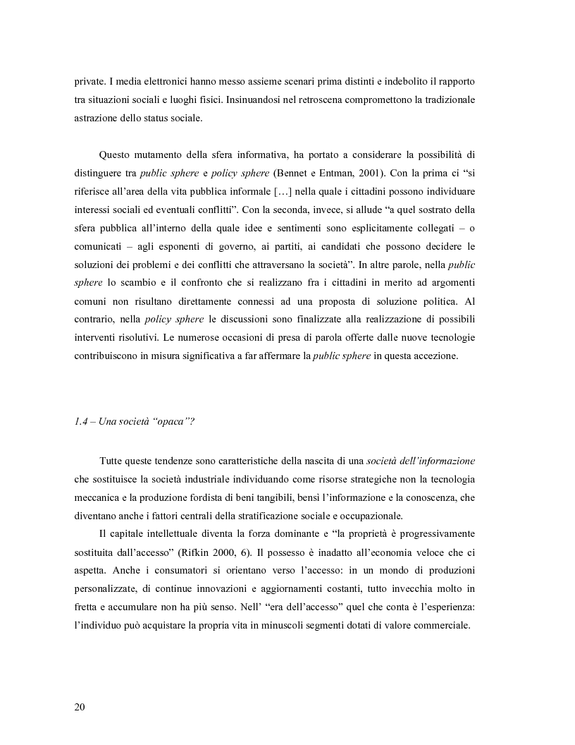 Anteprima della tesi: Da Bologna (io) a Bologna (noi). La democrazia e le nuove tecnologie della comunicazione, Pagina 11