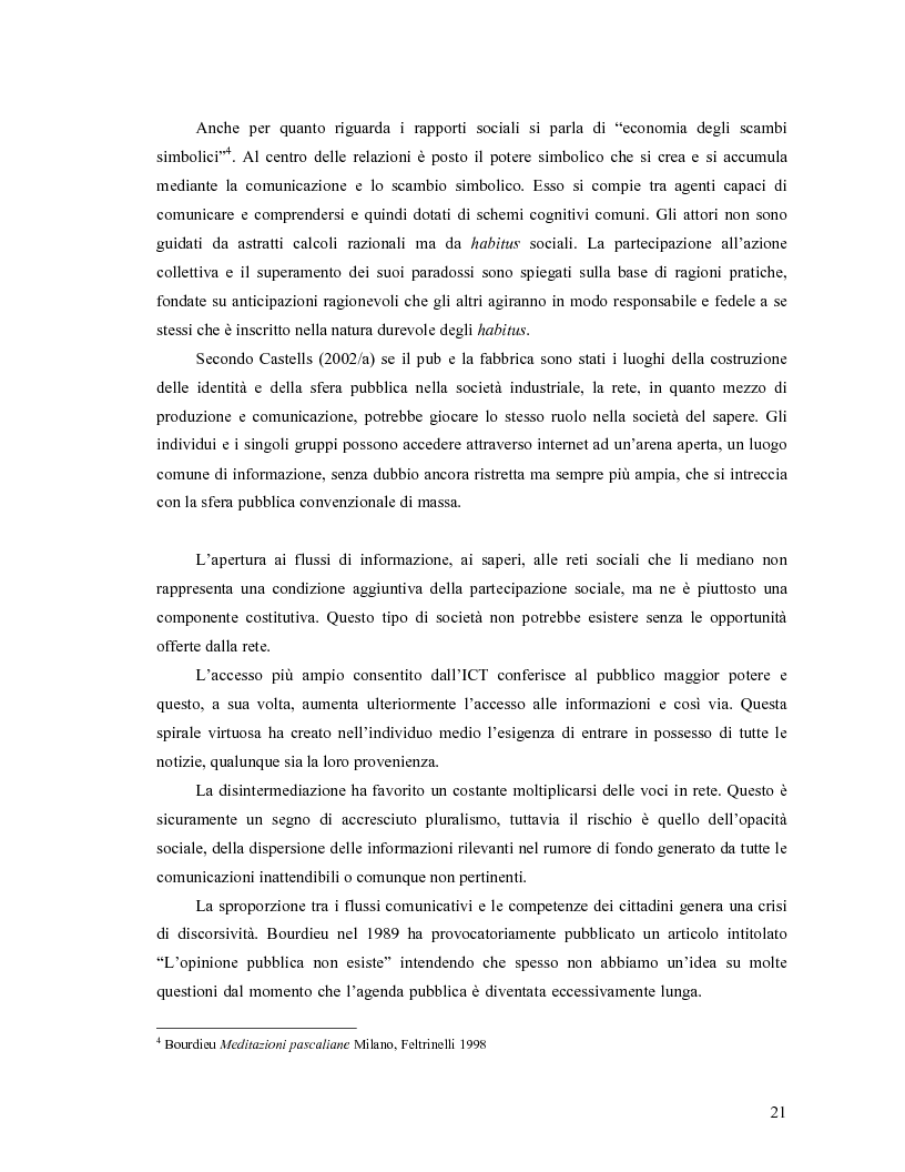 Anteprima della tesi: Da Bologna (io) a Bologna (noi). La democrazia e le nuove tecnologie della comunicazione, Pagina 12