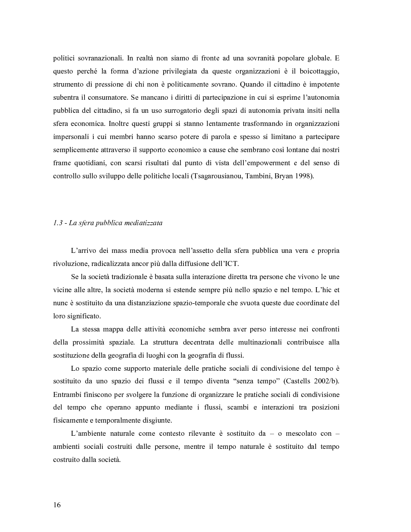 Anteprima della tesi: Da Bologna (io) a Bologna (noi). La democrazia e le nuove tecnologie della comunicazione, Pagina 7