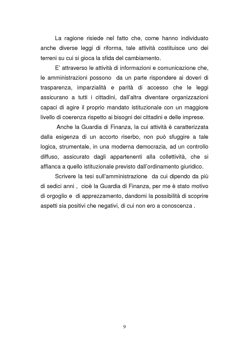 Anteprima della tesi: La Guardia di Finanza nell'era della comunicazione, Pagina 2