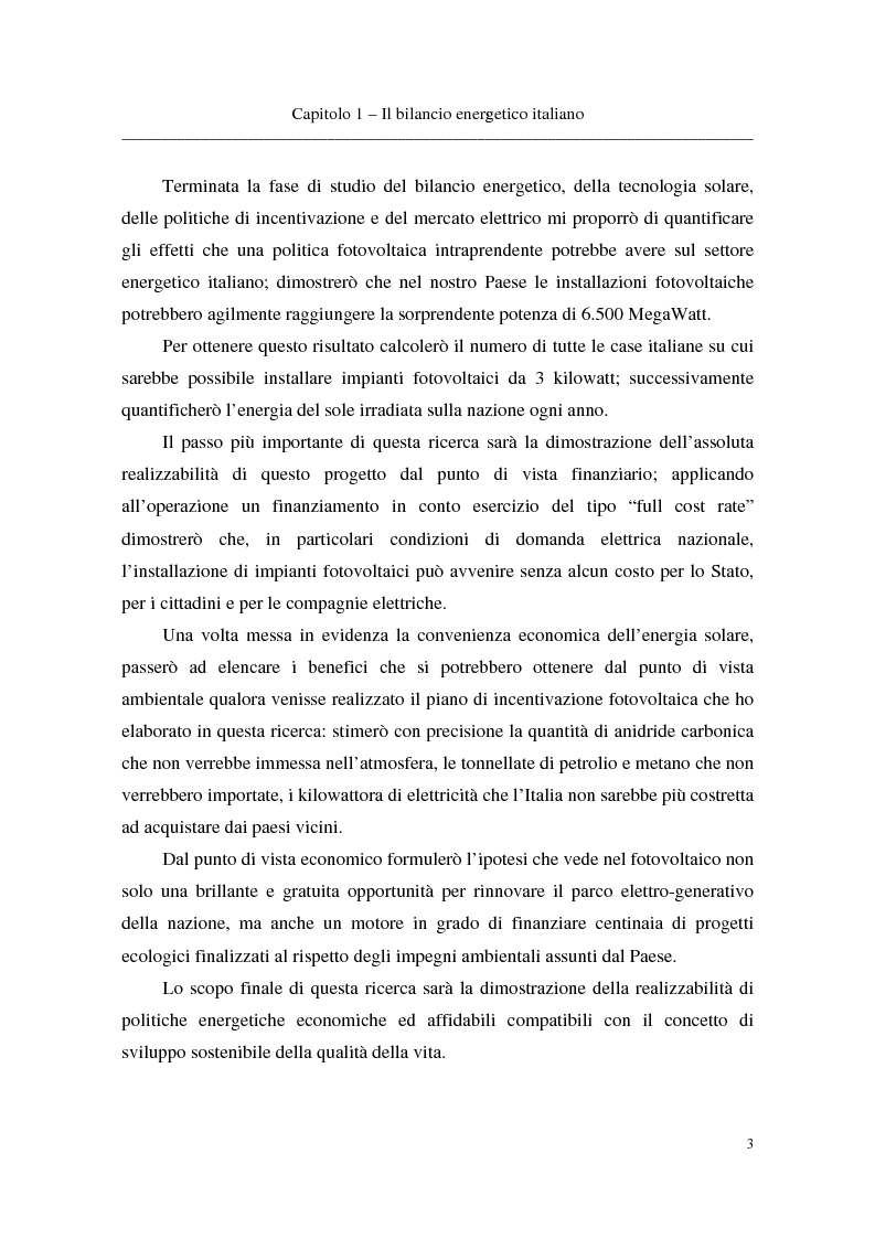 Anteprima della tesi: La tecnologia fotovoltaica come soluzione energetica per rispettare gli impegni di Kyoto, Pagina 3
