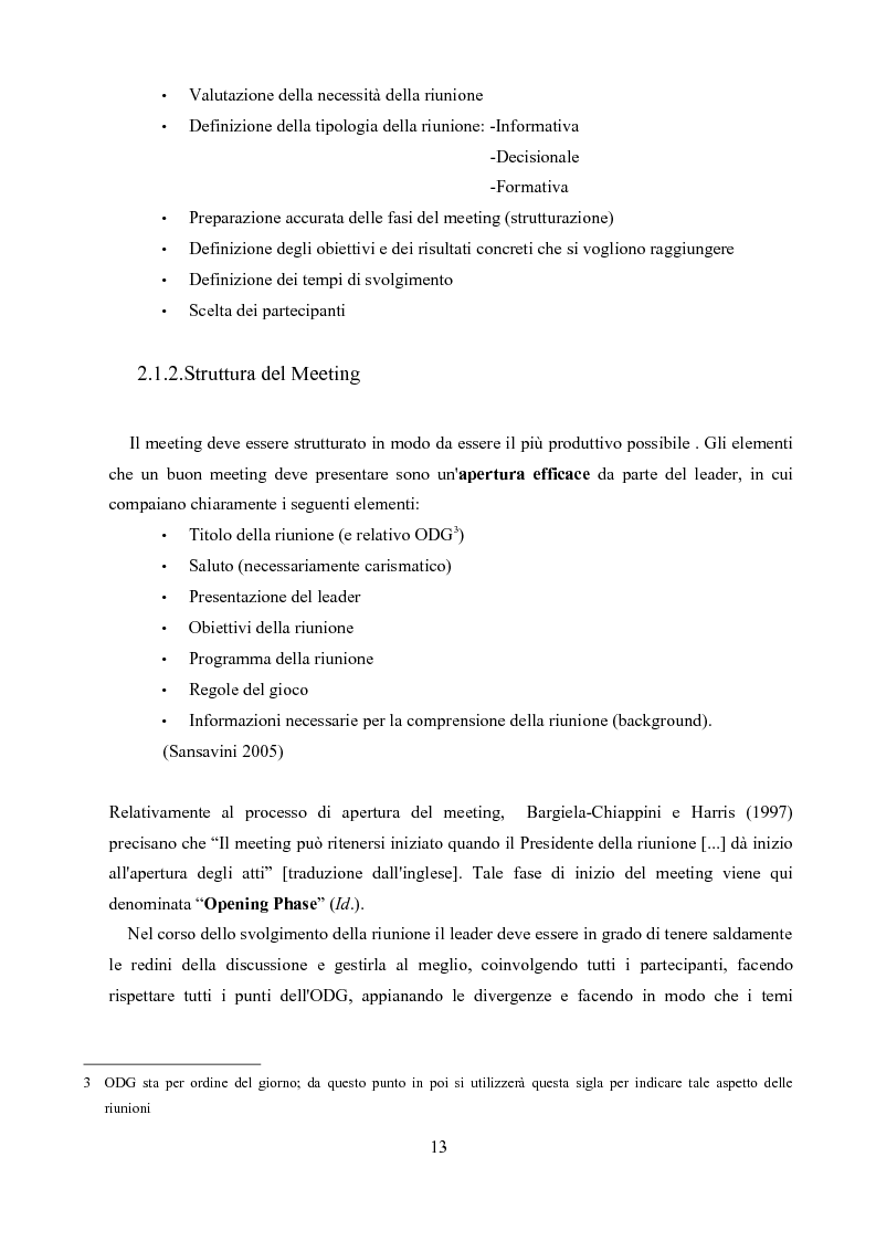 Anteprima della tesi: Un'analisi linguistica di una riunione informale in Inglese come Lingua Franca, Pagina 11