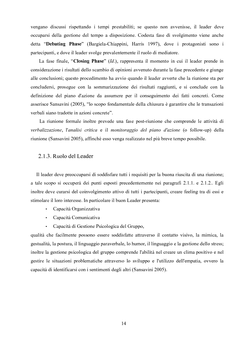 Anteprima della tesi: Un'analisi linguistica di una riunione informale in Inglese come Lingua Franca, Pagina 12