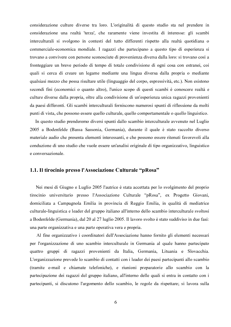 Anteprima della tesi: Un'analisi linguistica di una riunione informale in Inglese come Lingua Franca, Pagina 4