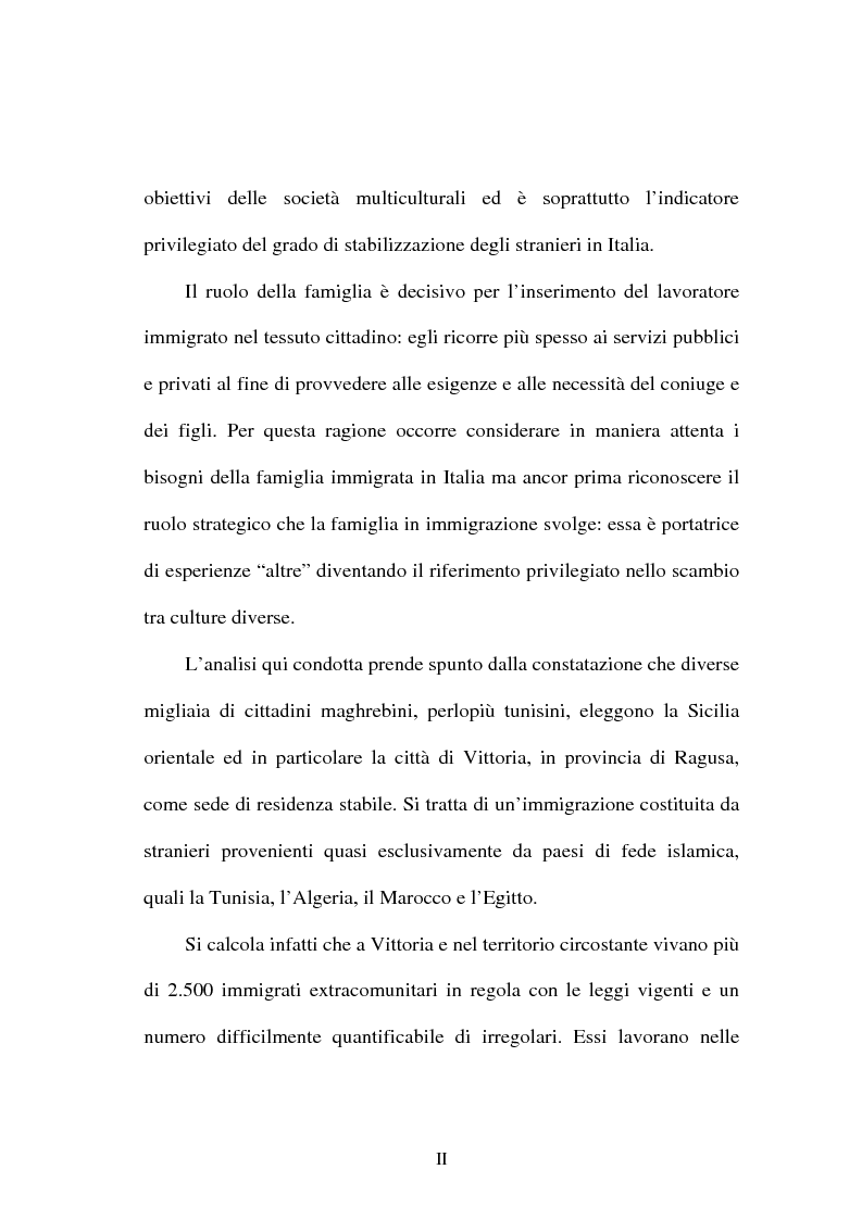 Anteprima della tesi: Immigrazione e ricongiungimento familiare. Uno studio sulla comunità islamica di Vittoria, Pagina 2