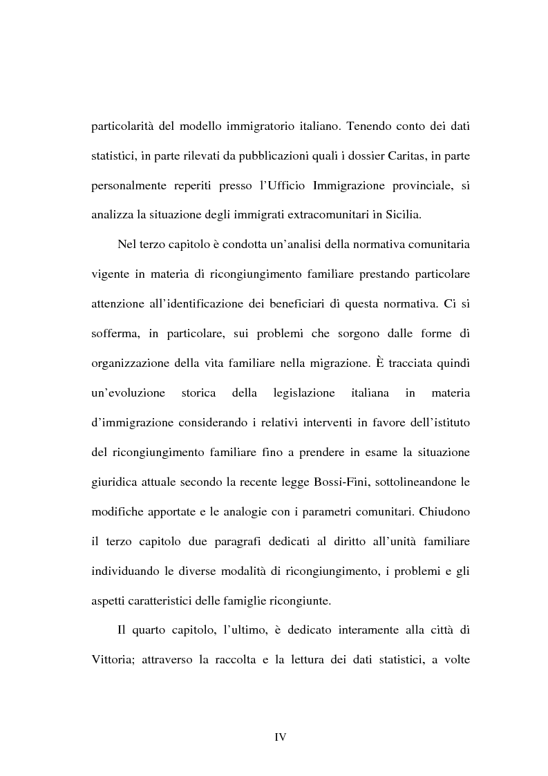 Anteprima della tesi: Immigrazione e ricongiungimento familiare. Uno studio sulla comunità islamica di Vittoria, Pagina 4