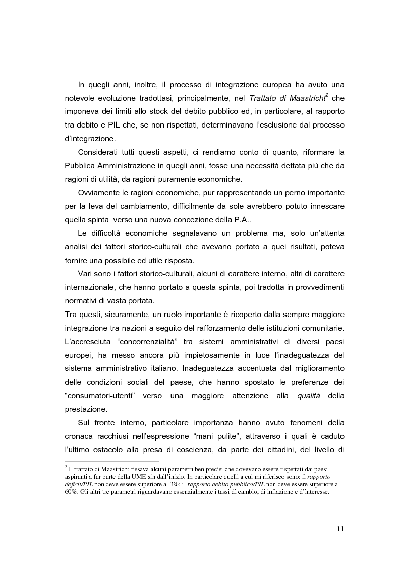 Anteprima della tesi: La valutazione dei Dirigenti nella P.A. locale: esperienze a confronto, Pagina 11