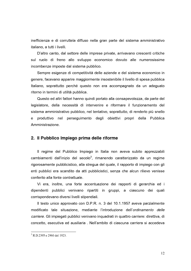 Anteprima della tesi: La valutazione dei Dirigenti nella P.A. locale: esperienze a confronto, Pagina 12