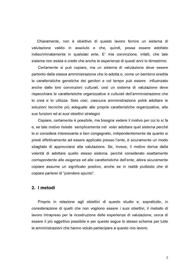 Anteprima della tesi: La valutazione dei Dirigenti nella P.A. locale: esperienze a confronto, Pagina 3