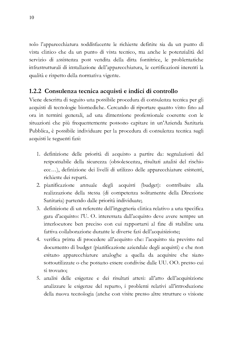 Anteprima della tesi: Analisi e stesura delle specifiche tecniche ai fini del miglior acquisto di sistemi medicali coerentemente con la 2004/18/CE, Pagina 10