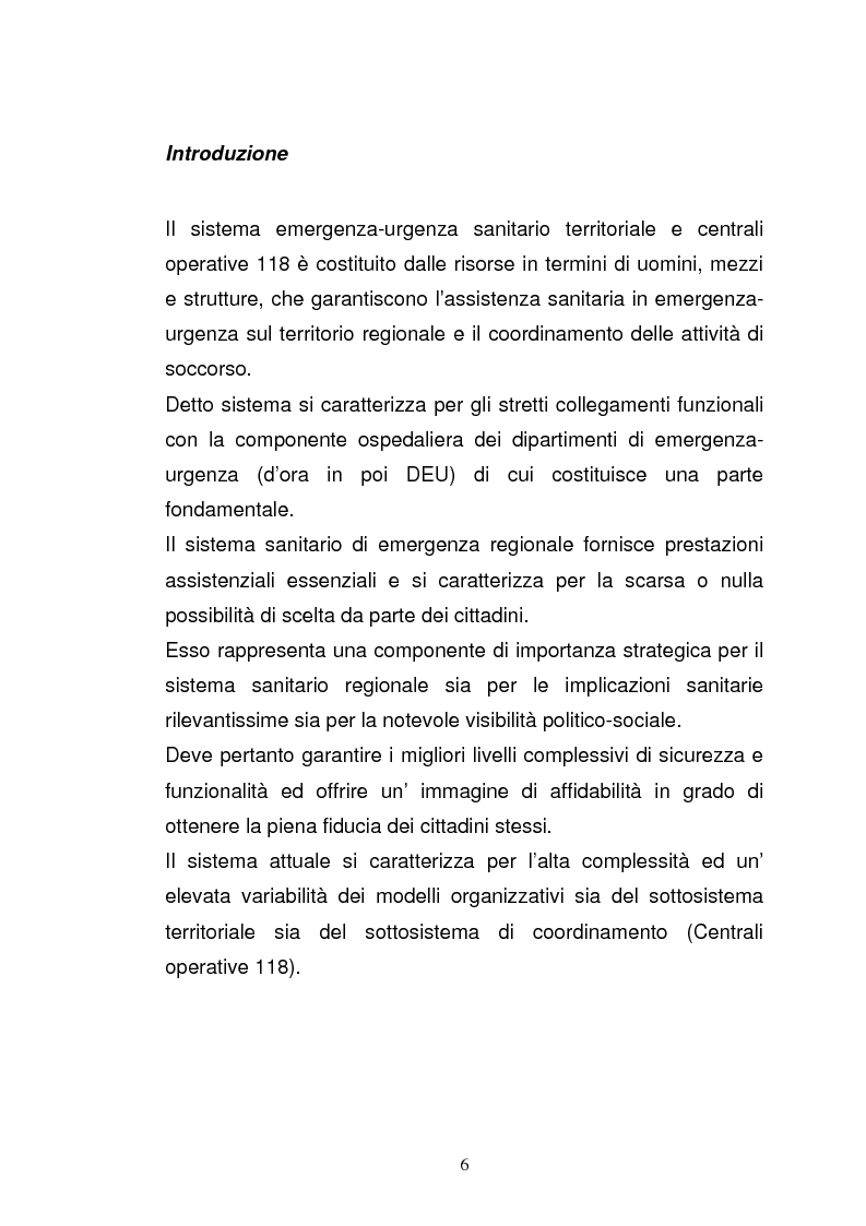 Anteprima della tesi: Ruolo del coordinatore nella realizzazione di una rete tecnologica unica delle centrali operative "118" della Regione Emilia Romagna, Pagina 4