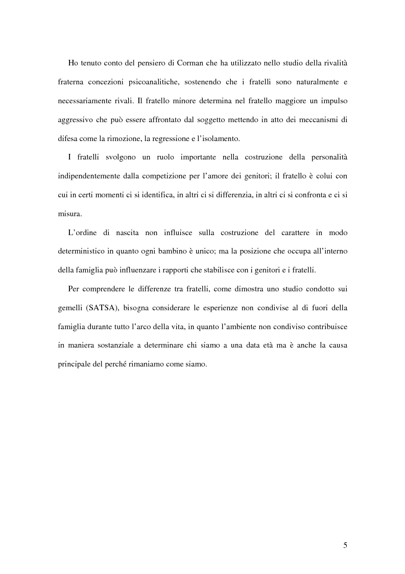 Anteprima della tesi: Fratelli: nati e cresciuti nella stessa famiglia ma diversi, Pagina 2