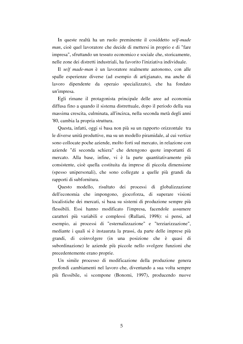 Anteprima della tesi: Mutamenti del lavoro tra dipendenza e autonomia. Un inquadramento teorico ed una ricerca in Emilia Romagna, Pagina 2