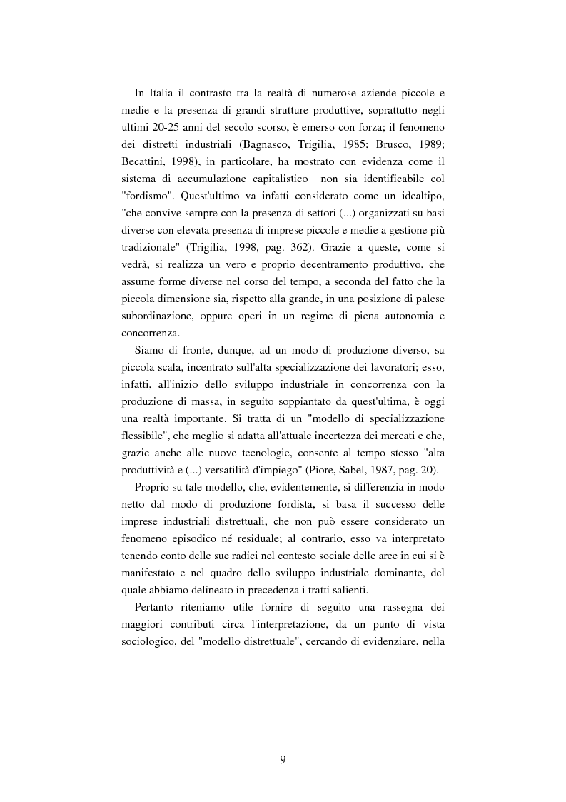 Anteprima della tesi: Mutamenti del lavoro tra dipendenza e autonomia. Un inquadramento teorico ed una ricerca in Emilia Romagna, Pagina 6