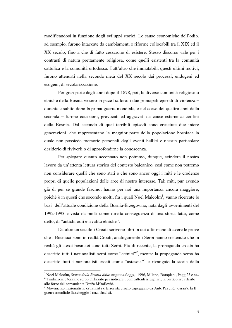 Anteprima della tesi: Il conflitto bosniaco. Fra confini e pulizia etnica., Pagina 2
