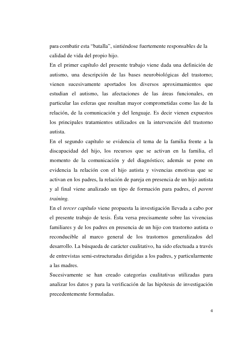 Anteprima della tesi: Autismo y vivencias familiares, Pagina 2