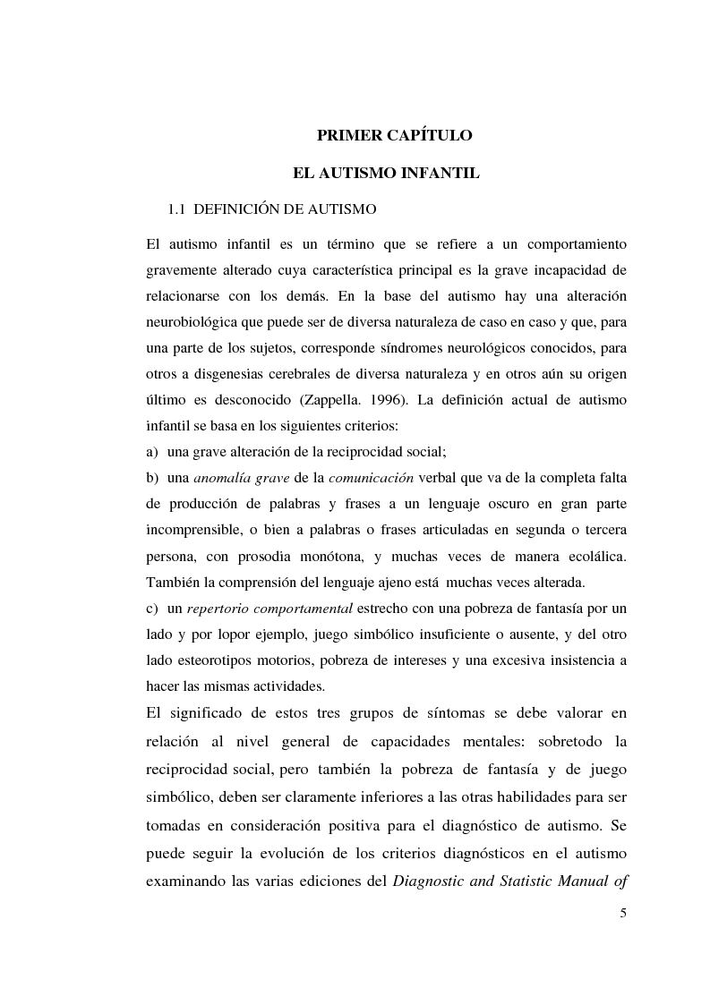 Anteprima della tesi: Autismo y vivencias familiares, Pagina 3