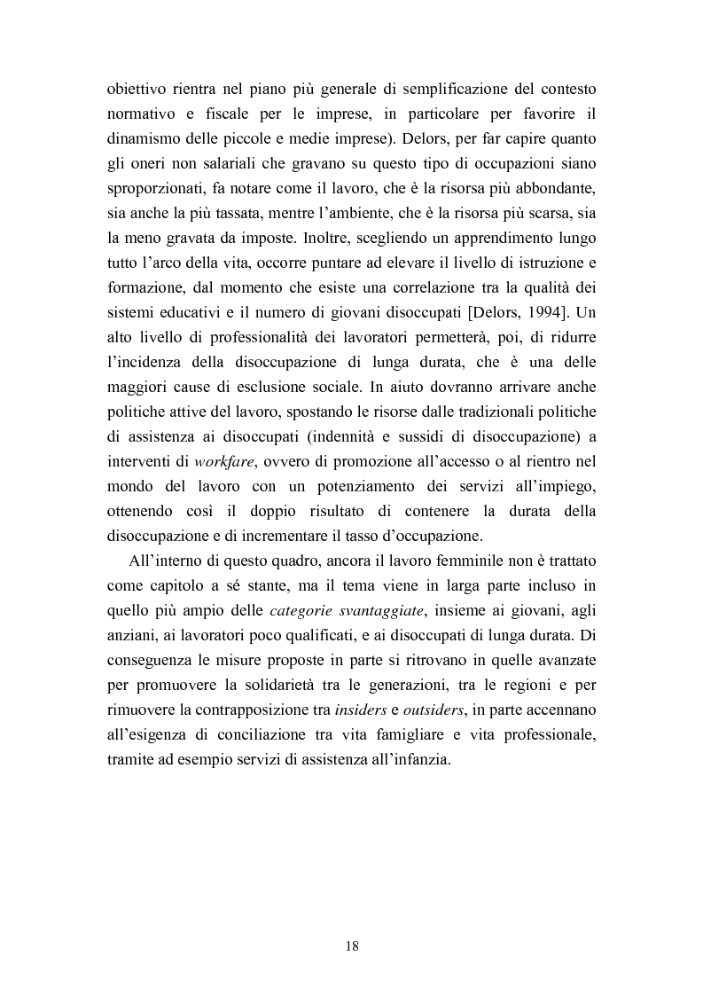 Anteprima della tesi: Le politiche del lavoro in un'ottica di genere, Pagina 12