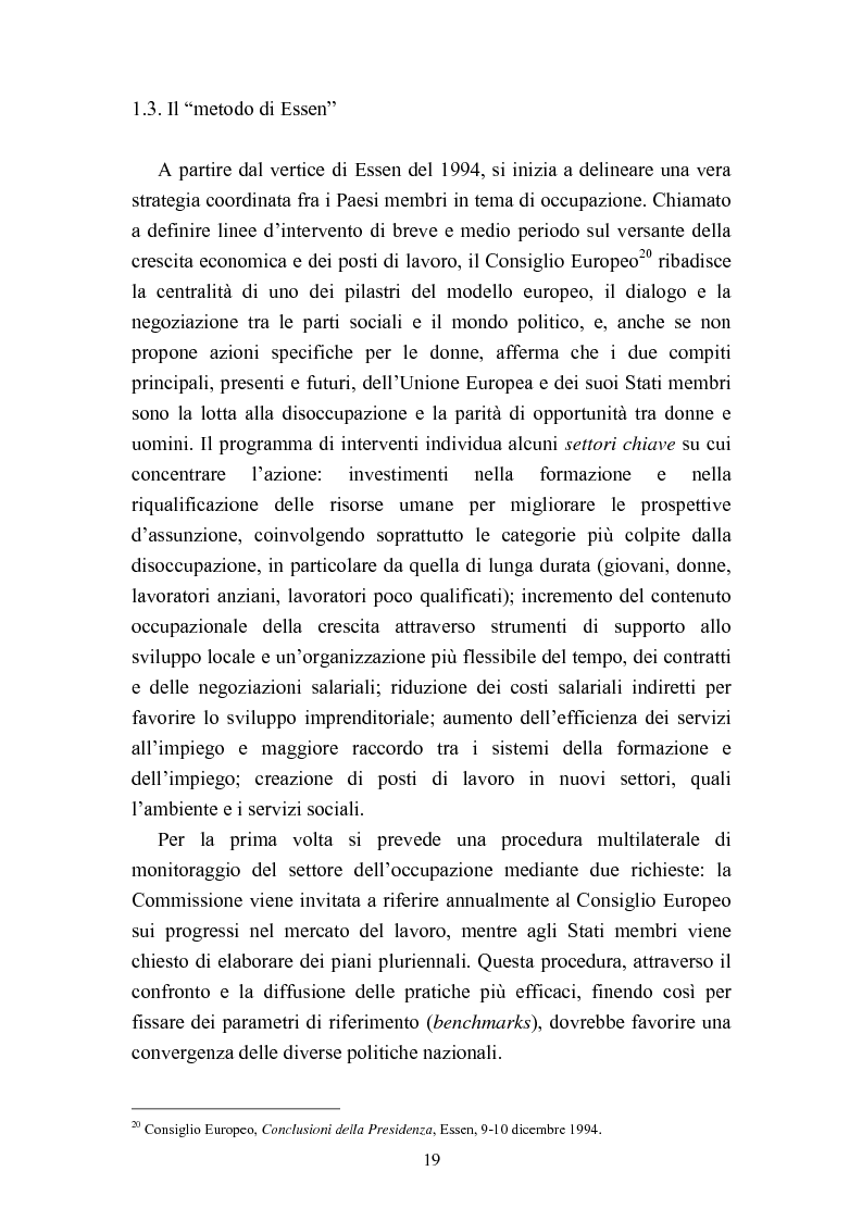 Anteprima della tesi: Le politiche del lavoro in un'ottica di genere, Pagina 13