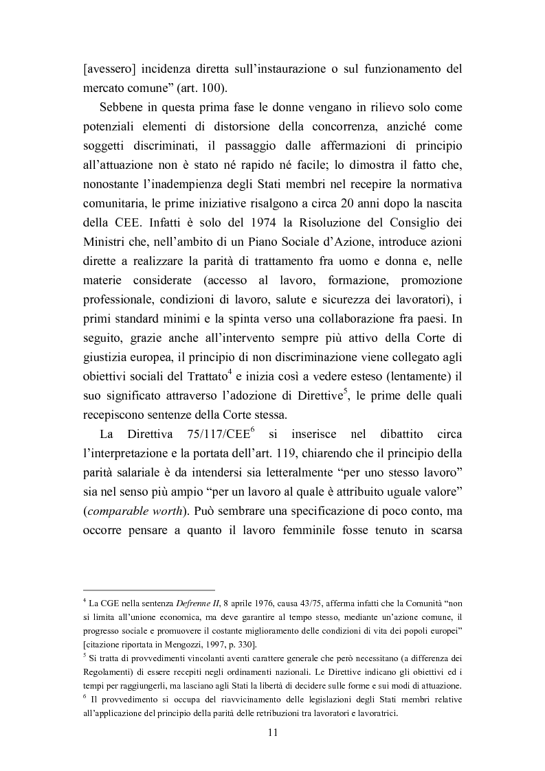 Anteprima della tesi: Le politiche del lavoro in un'ottica di genere, Pagina 5