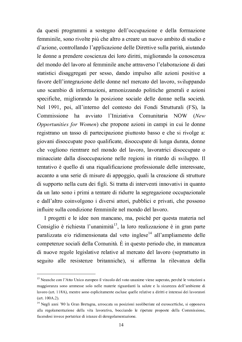 Anteprima della tesi: Le politiche del lavoro in un'ottica di genere, Pagina 8