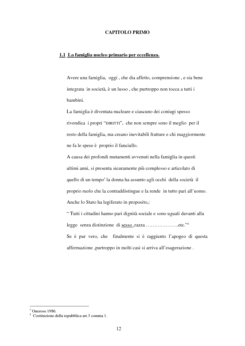 Anteprima della tesi: La Casa Famiglia per minori abbandonati: realtà e prospettive, Pagina 6