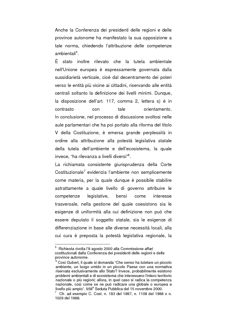 Anteprima della tesi: Regionalismo e protezione dell'ambiente nel dibattito sulla modifica del Titolo V della Costituzione, Pagina 2