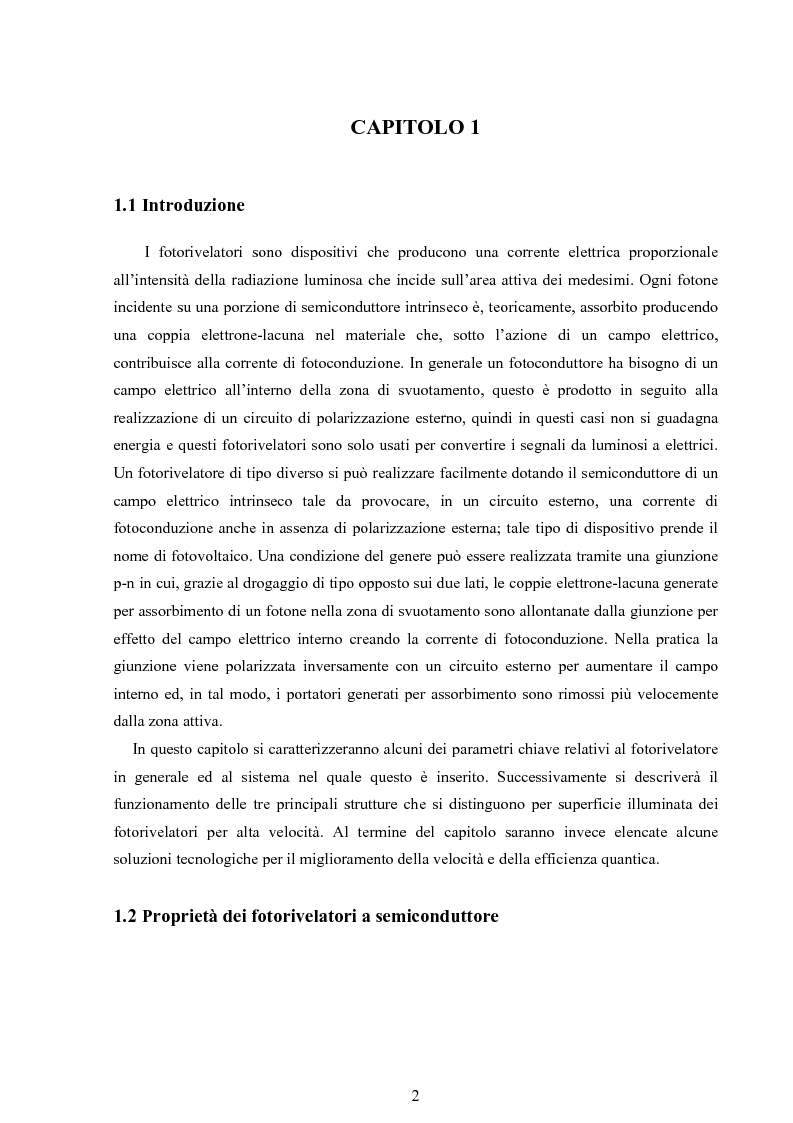 Anteprima della tesi: Fotorivelatori a barriera Schottky, Pagina 2