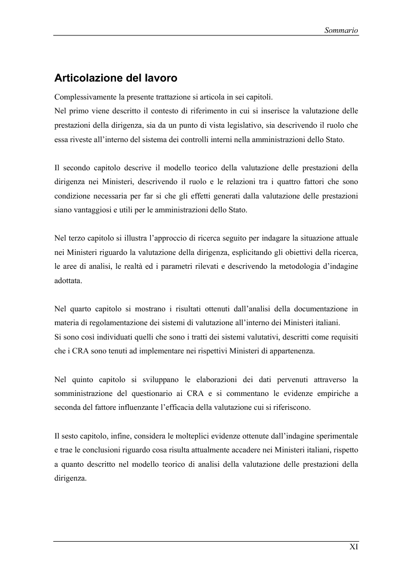 Anteprima della tesi: La valutazione delle prestazioni dei dirigenti nei Ministeri italiani, Pagina 11