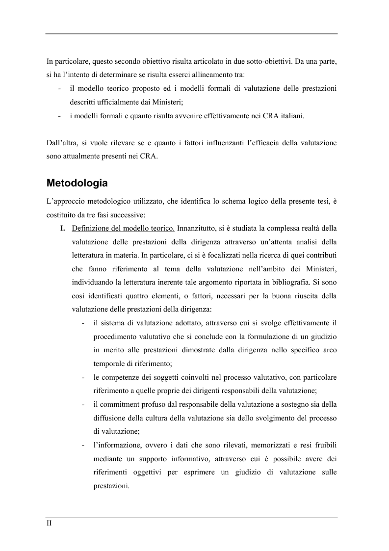 Anteprima della tesi: La valutazione delle prestazioni dei dirigenti nei Ministeri italiani, Pagina 2