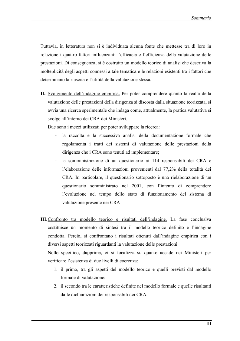 Anteprima della tesi: La valutazione delle prestazioni dei dirigenti nei Ministeri italiani, Pagina 3