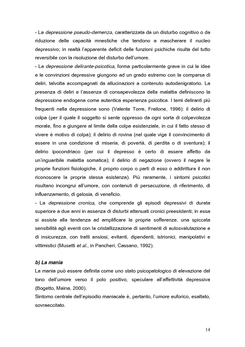 Anteprima della tesi: Psicodinamica della depressione post-partum: uno studio sulla prevalenza e sui fattori di rischio correlati, Pagina 14