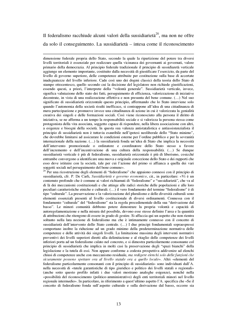 Anteprima della tesi: Competenze amministrative e sussidiarietà, Pagina 13
