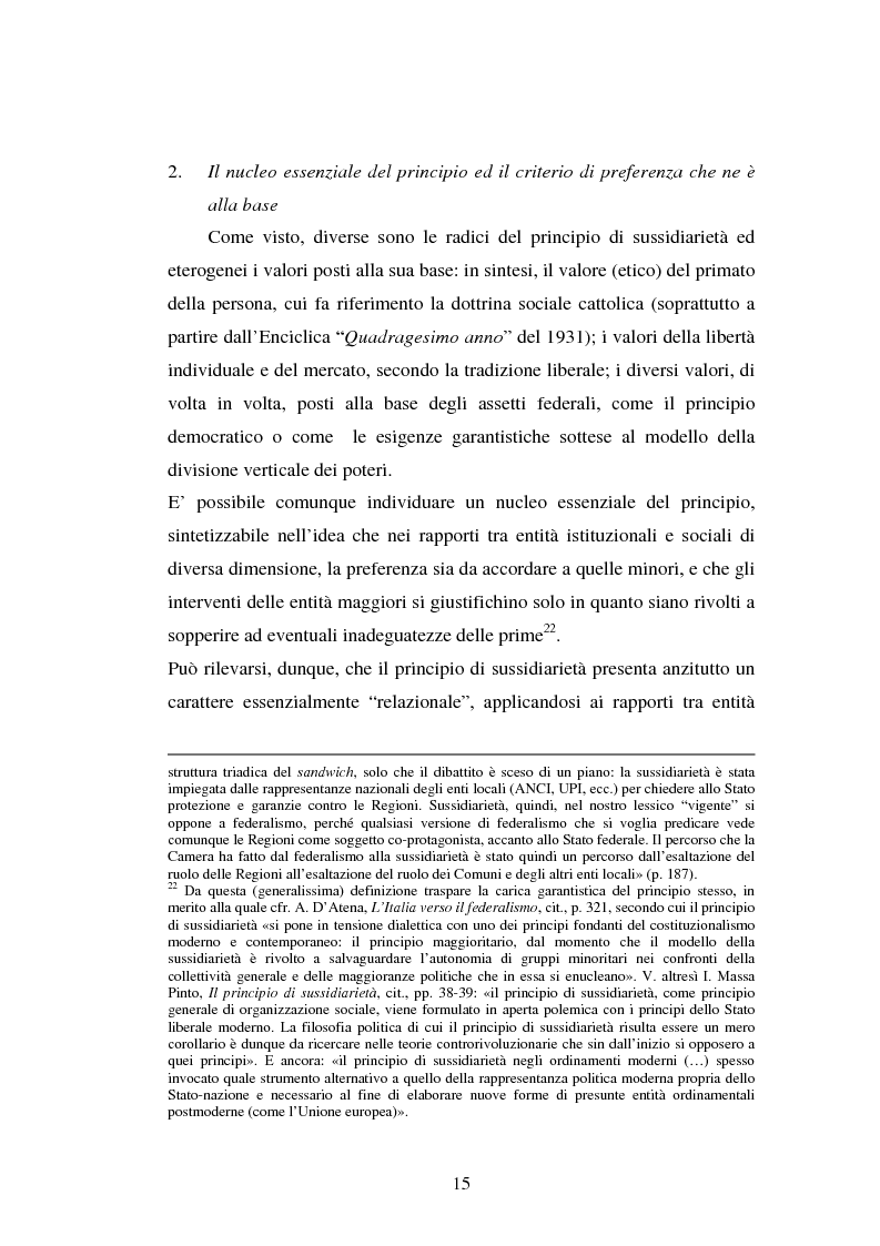 Anteprima della tesi: Competenze amministrative e sussidiarietà, Pagina 15