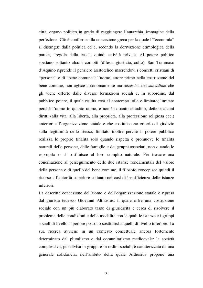 Anteprima della tesi: Competenze amministrative e sussidiarietà, Pagina 3