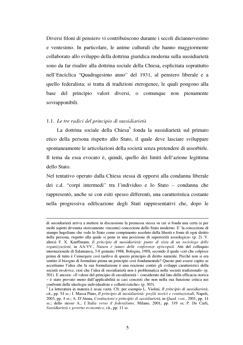 Anteprima della tesi: Competenze amministrative e sussidiarietà, Pagina 5