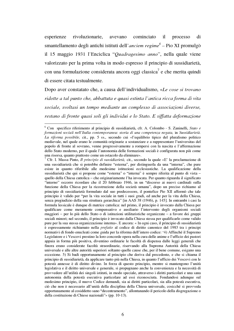 Anteprima della tesi: Competenze amministrative e sussidiarietà, Pagina 6