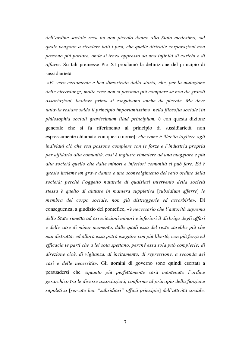 Anteprima della tesi: Competenze amministrative e sussidiarietà, Pagina 7