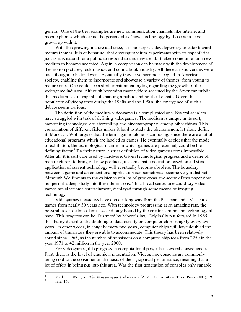 Anteprima della tesi: Videogames and American Society: America's disposition toward virtual environments and hyperreality, Pagina 4